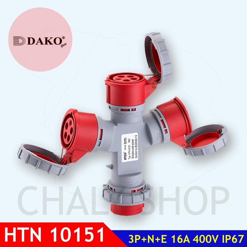 dako-plug-htn10151-ปลั๊กกระจายไฟเข้า-1-ออก-3-3p-n-e-16a-400v-ip67