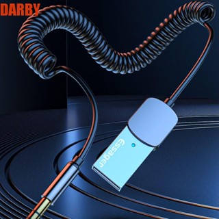 Darby ตัวรับสัญญาณเสียงลําโพงบลูทูธไร้สาย USB เป็นแจ็ค 3.5 มม. สําหรับรถยนต์