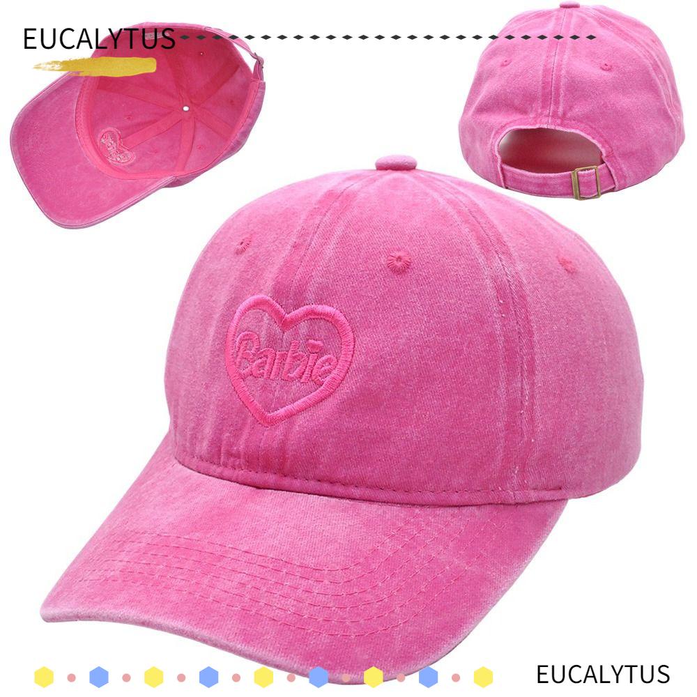 eutus-หมวกเบสบอล-ปักลายการ์ตูนบาร์บี้-ตัวอักษร-ปรับได้-แฟชั่นฤดูร้อน-สําหรับผู้หญิง-และผู้ชาย