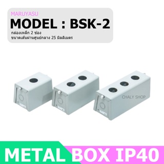 MARUYASU BSK-2 กล่องเหล็ก 2 ช่อง 25 มม. (METAL BOX IP40)