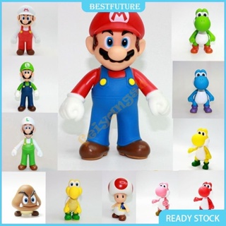 ใหม่ ฟิกเกอร์ Super Mario Bros Mario Luigi Yoshi ขนาด 10-15 ซม. ของขวัญสําหรับเด็ก