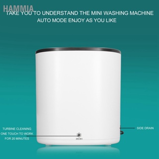  HAMMIA แบบพกพา Mini เครื่องซักผ้า 4.5L ขนาดเล็ก Turbine ซักรีดเครื่องซักผ้า Spin Drain ตะกร้าสำหรับ Travel Apartment RV 100 ถึง 240V