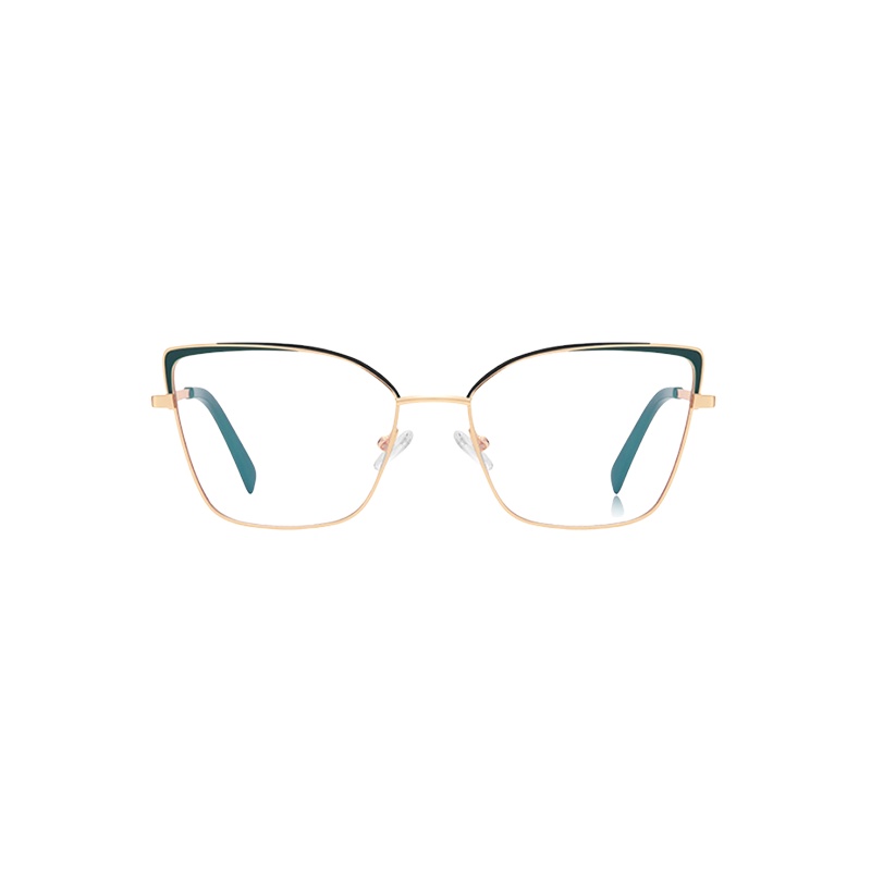 jiuerba-แว่นตาแฟชั่น-กรอบโลหะ-ทรงตาแมว-ป้องกันรังสี-สําหรับผู้ชาย-และผู้หญิง