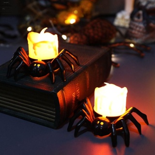 Augustina โคมไฟฟักทอง แมงมุม แมงมุม ฮาโลวีน LED สีดํา สําหรับตกแต่งปาร์ตี้ฮาโลวีน