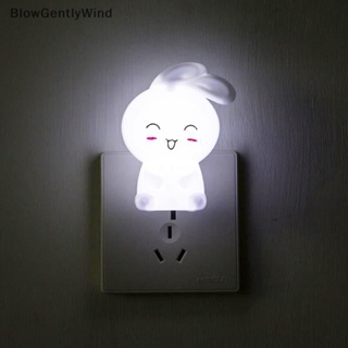Blowgentlywind โคมไฟ LED ลายการ์ตูนกระต่ายน่ารัก สวิตช์ไฟกลางคืน โคมไฟติดผนัง โคมไฟข้างเตียง สําหรับเด็ก BGW
