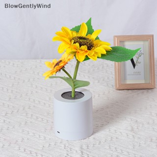 Blowgentlywind โคมไฟตั้งโต๊ะ LED รูปดอกทานตะวัน ชาร์จ USB