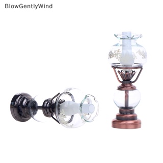 Blowgentlywind โคมไฟตั้งโต๊ะ LED 1:12 สําหรับตกแต่งบ้านตุ๊กตา