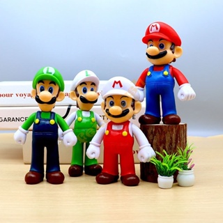 ใหม่ โมเดลตุ๊กตา Super Mario Bros Mario Luigi Action Figua PVC ของเล่นสําหรับเด็ก