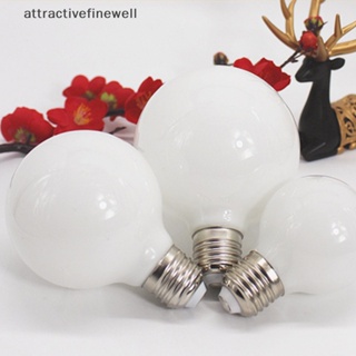 [attractivefinewell] หลอดไฟแก้วมิลค์กี้ LED G80 G95 7W E27 สีขาวอบอุ่น