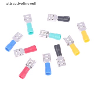 [attractivefinewell] ขั้วต่อสายไฟ FDD2-250 ตัวเมีย 6.3 มม. 50 ชิ้น