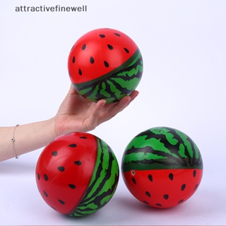 [attractivefinewell] ลูกบอลหนังเป่าลม รูปแตงโม ขนาด 5 นิ้ว ของเล่นสําหรับเด็ก TIV