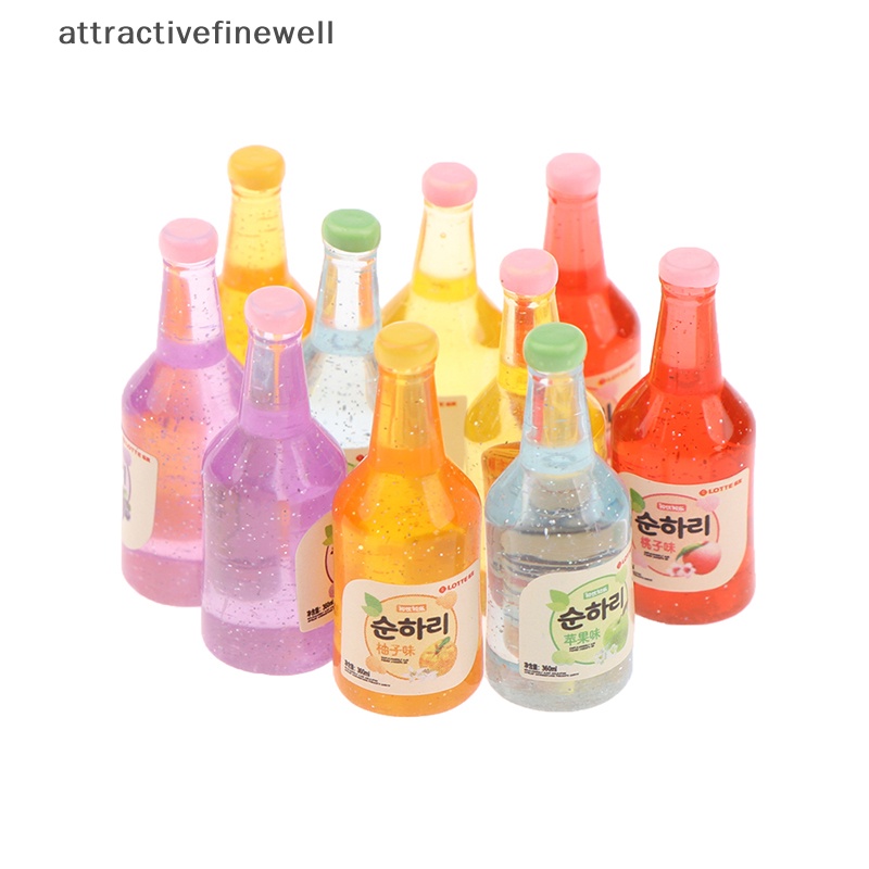 attractivefinewell-ขวดไวน์ผลไม้จิ๋ว-1-12-อุปกรณ์เสริม-สําหรับบ้านตุ๊กตา-10-ชิ้น