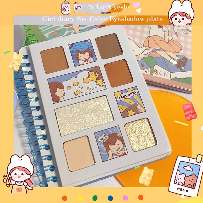 daily-optimization-recommended-diary-for-internet-celebrities-6-color-eye-shadow-plate-waterproof-and-non-makeup-ins-high-value-students-daily-sparkling-superflash-8-21