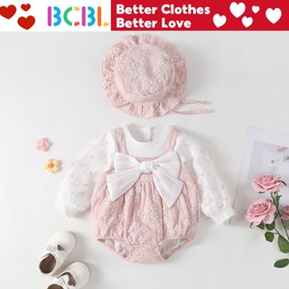 Bcbl ชุดรอมเปอร์ พร้อมหมวก แฟชั่นฤดูใบไม้ร่วง สําหรับเด็กผู้หญิง