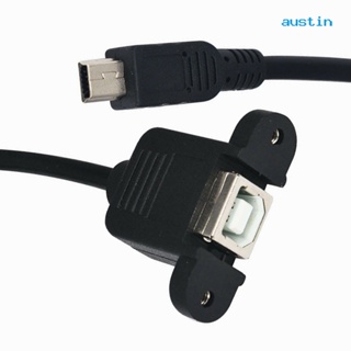 [AY] สายเคเบิลอะแดปเตอร์ USB Type B USB-B Female พร้อมแผงเมาท์ เป็น Mini USB ปลั๊กตัวผู้