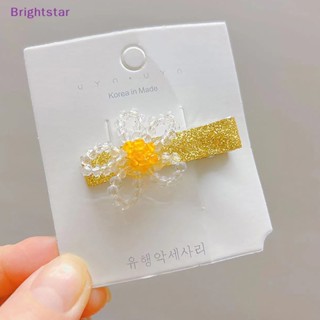 Brightstar กิ๊บติดผม รูปดอกไม้ เป็ด ประดับคริสตัล สไตล์มินิมอล 1 ชิ้น