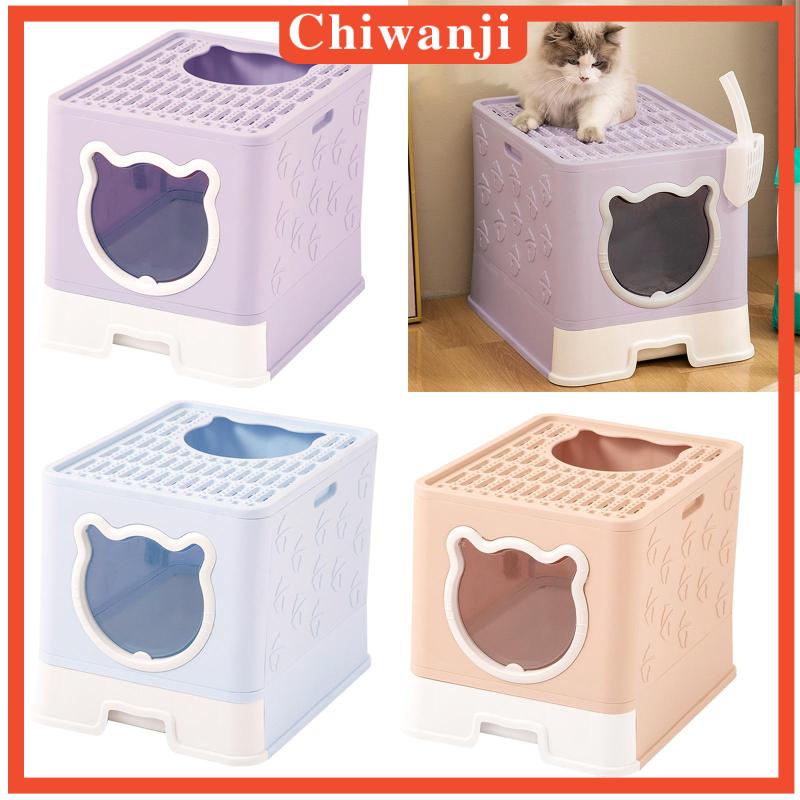 chiwanji-กระบะทรายแมว-มีฮู้ด-ขนาดเล็ก-สําหรับห้องน้ําแมว