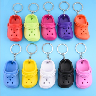 CROCS พวงกุญแจ รูปรองเท้า 3D ขนาดเล็ก อุปกรณ์เสริม สําหรับห้อยกระเป๋าถือ 1 ชิ้น