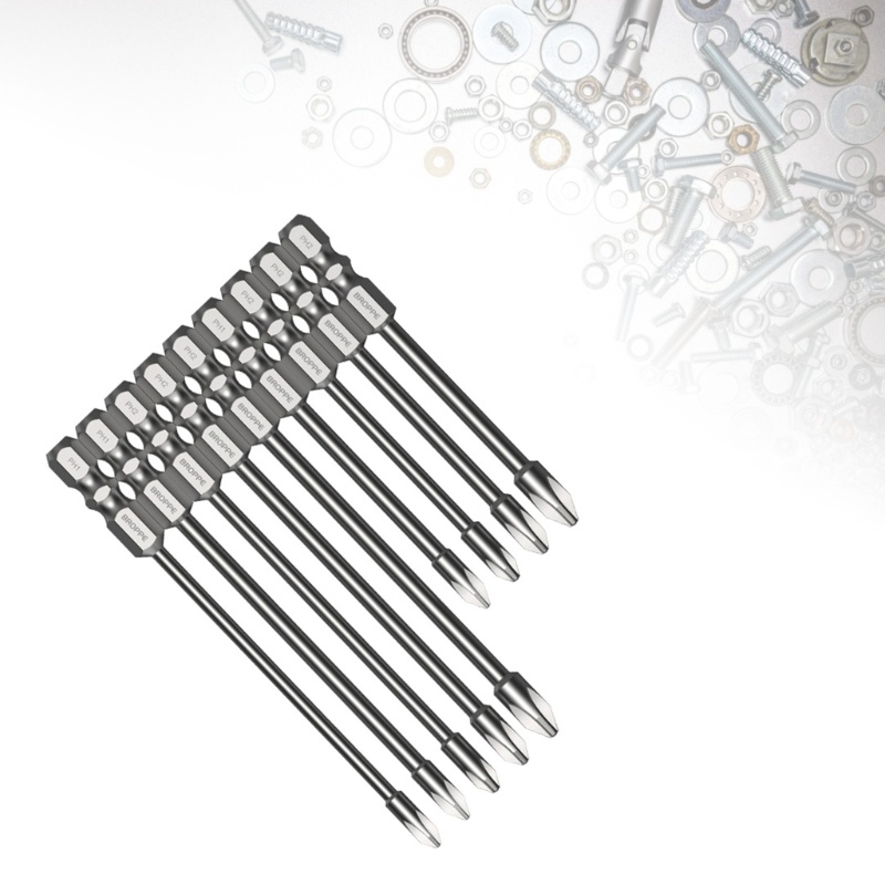 Hl 8x 75 มม. 100 มม. ไขควงไขว้ไฟฟ้า Bit Cross Magnetic Batch Head PH1 ...