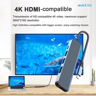 [AY] 5-in-1 อะแดปเตอร์ฮับเชื่อมต่อข้อมูล ความเร็วสูง 5Gbps USB-C Type-C เป็น HDMI อเนกประสงค์ สําหรับ iPad Pro