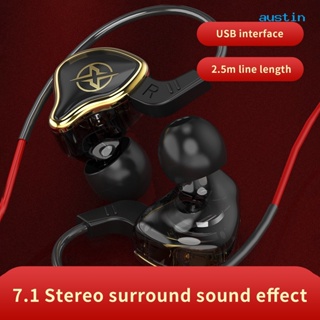 [AY] ชุดหูฟังสเตอริโอ แบบมีสาย USB เสียงเบสหนัก พร้อมไมโครโฟน ควบคุมสาย 20-20000Hz สําหรับคอมพิวเตอร์ แล็ปท็อป