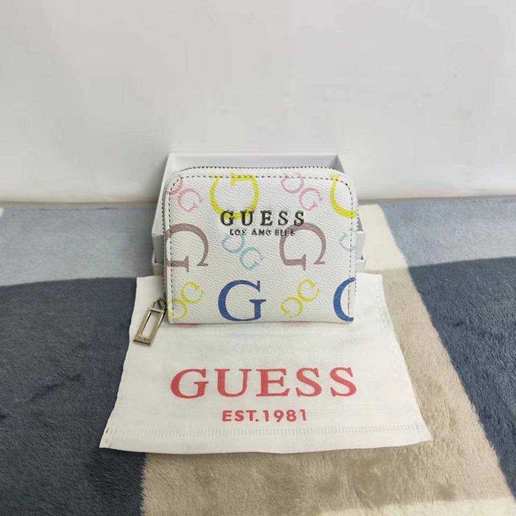 guess-abree-saffiano-กระเป๋าสตางค์-มีซิป-พิมพ์ลาย-สําหรับผู้หญิง