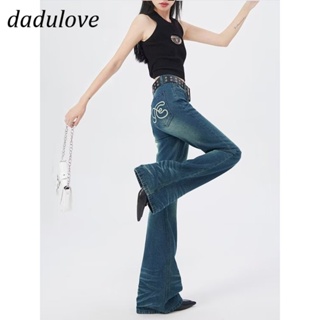 DaDulove💕 New American Ins High Street Retro Washed Jeans Niche High Waist Straight Pants Large Size Trousers
