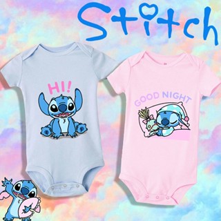 ชุดจั๊มสูทรอมเปอร์ พิมพ์ลายการ์ตูน Stitch น่ารัก สําหรับเด็กทารก