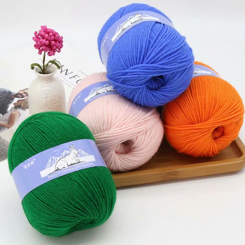 hand-woven-medium-thick-wool-thread-stick-needle-scarf-thread-sanqi-australian-wool-diy-wool-thread