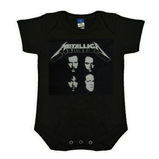 Metallica BAND BLACK BABY ROMPER BABY SHIRT ชุดจัมพ์สูทเด็กทารก