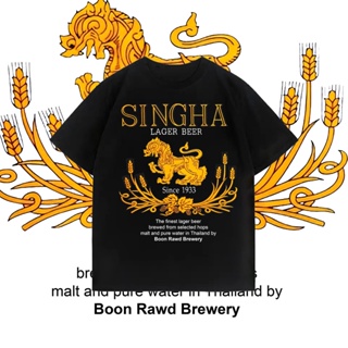 เสื้อยืดคุณภาพดี  singha เสื้อยืดคอกลม