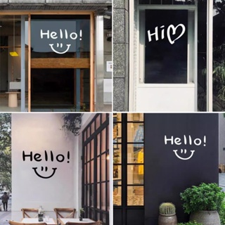 สติกเกอร์ ลายตัวอักษรภาษาอังกฤษ Hi สไตล์นอร์ดิก กันชน สําหรับติดตกแต่งผนัง กระจก หน้าต่าง ร้านเสื้อผ้า