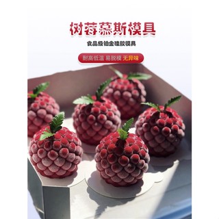 4 with Raspberry 8 with Lychee 10 with Raspberry แม่พิมพ์ซิลิโคน สามมิติ สําหรับทําเค้กมูส ผลไม้