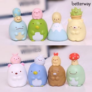 Btr- โมเดลฟิกเกอร์ อนิเมะ Sumikko Gurashi น่ารัก สําหรับตกแต่งบ้าน รถยนต์ 8 ชิ้น