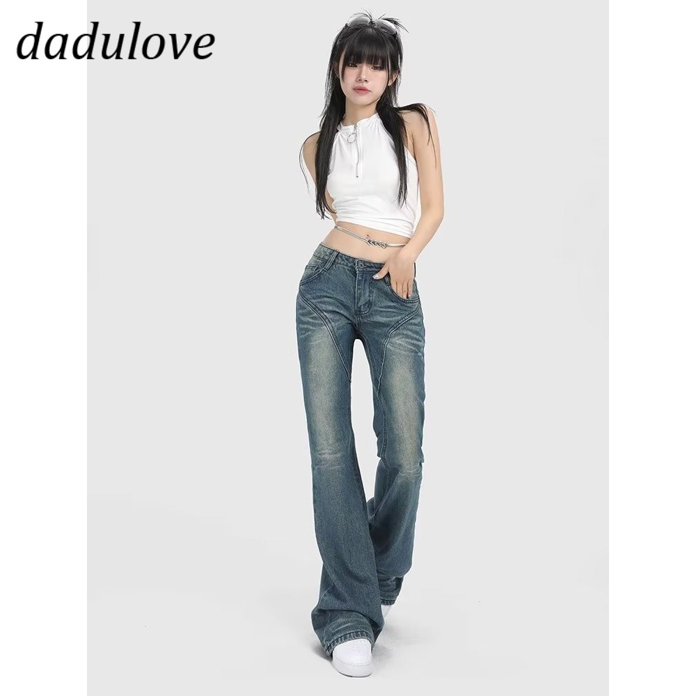 dadulove-new-american-ins-high-street-retro-washed-jeans-niche-high-waist-wide-leg-pants-plus-size-trousers