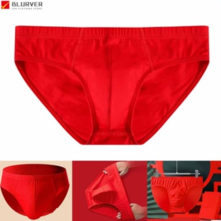กางเกงชั้นใน กางเกงขาสั้น ระบายอากาศ เซ็กซี่ สีแดง สําหรับผู้ชาย