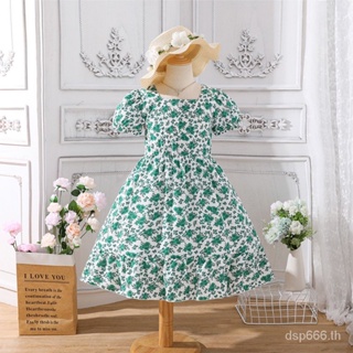 Girls dress summer loose fashion girls childrens clothing Korean style childrens floral dress factory direct wholesale SFJD