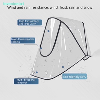 Loveoionia1 ผ้าคลุมกันแดด กันฝน ระบายอากาศ สีโปร่งใส สําหรับรถยนต์เด็ก