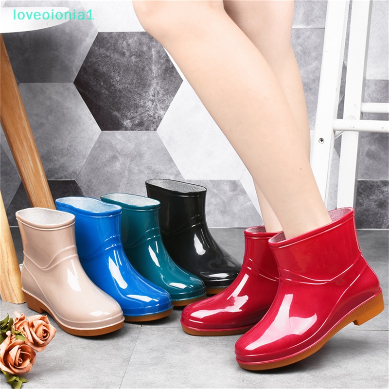 loveoionia1-รองเท้าบูท-กันฝน-กันน้ํา-กันลื่น-แฟชั่นสําหรับผู้หญิง