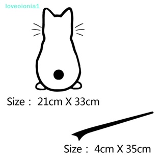 Loveoionia1 สติกเกอร์ไวนิล ลายการ์ตูนแมวตลก กันน้ํา สําหรับติดตกแต่งที่ปัดน้ําฝนด้านหลังรถยนต์ IA