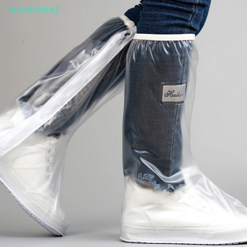 loveoionia1-ผ้าคลุมรองเท้าบูท-กันฝน-มีซิป-กันน้ํา-ใช้ซ้ําได้-ia