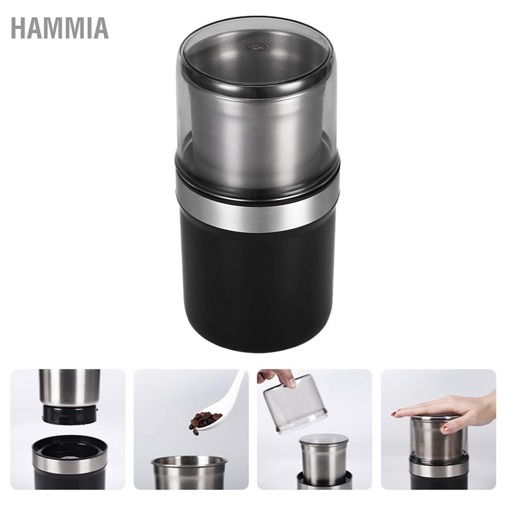 hammia-เครื่องบดสมุนไพรเปียกและแห้งใช้คู่มัลติฟังก์ชั่นใบมีดเดี่ยวถ้วยเครื่องบดเครื่องเทศสำหรับกระเทียมเนื้อปลั๊ก