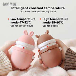 HAMMIA 2 in 1 Hand Warmer Power Bank USB ชาร์จใหม่ได้ 6000mAh การปรับอุณหภูมิสองระดับสำหรับของขวัญการเดินทางในฤดูหนาว