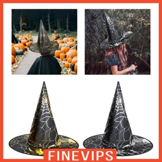 [Finevips] หมวกแม่มด หมวกคอสเพลย์ ปีกกว้าง เหมาะกับงานปาร์ตี้ฮาโลวีน สําหรับผู้ชาย และผู้หญิง