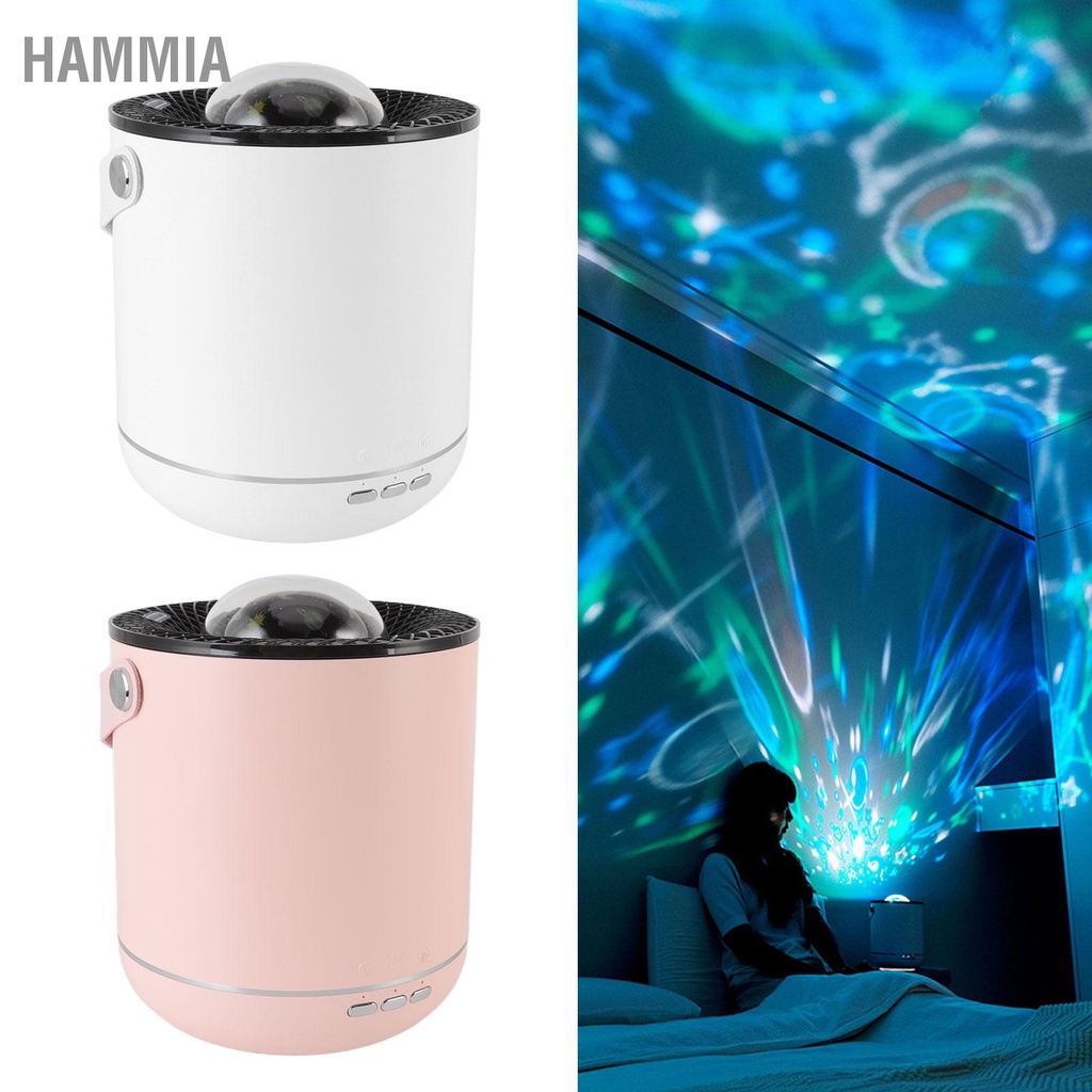 hammia-450ml-โคมไฟโปรเจคเตอร์-humidifier-360-การหมุนแบบไดนามิกอัลตราโซนิก-essential-oil-diffuser-พร้อม-night-light-สำหรับโฮมออฟฟิศ