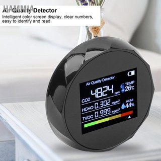 HAMMIA Air Quality Detector มัลติฟังก์ชั่น TVOC CO2 เครื่องตรวจจับอุณหภูมิความชื้นแบบดิจิตอล USB ชาร์จ