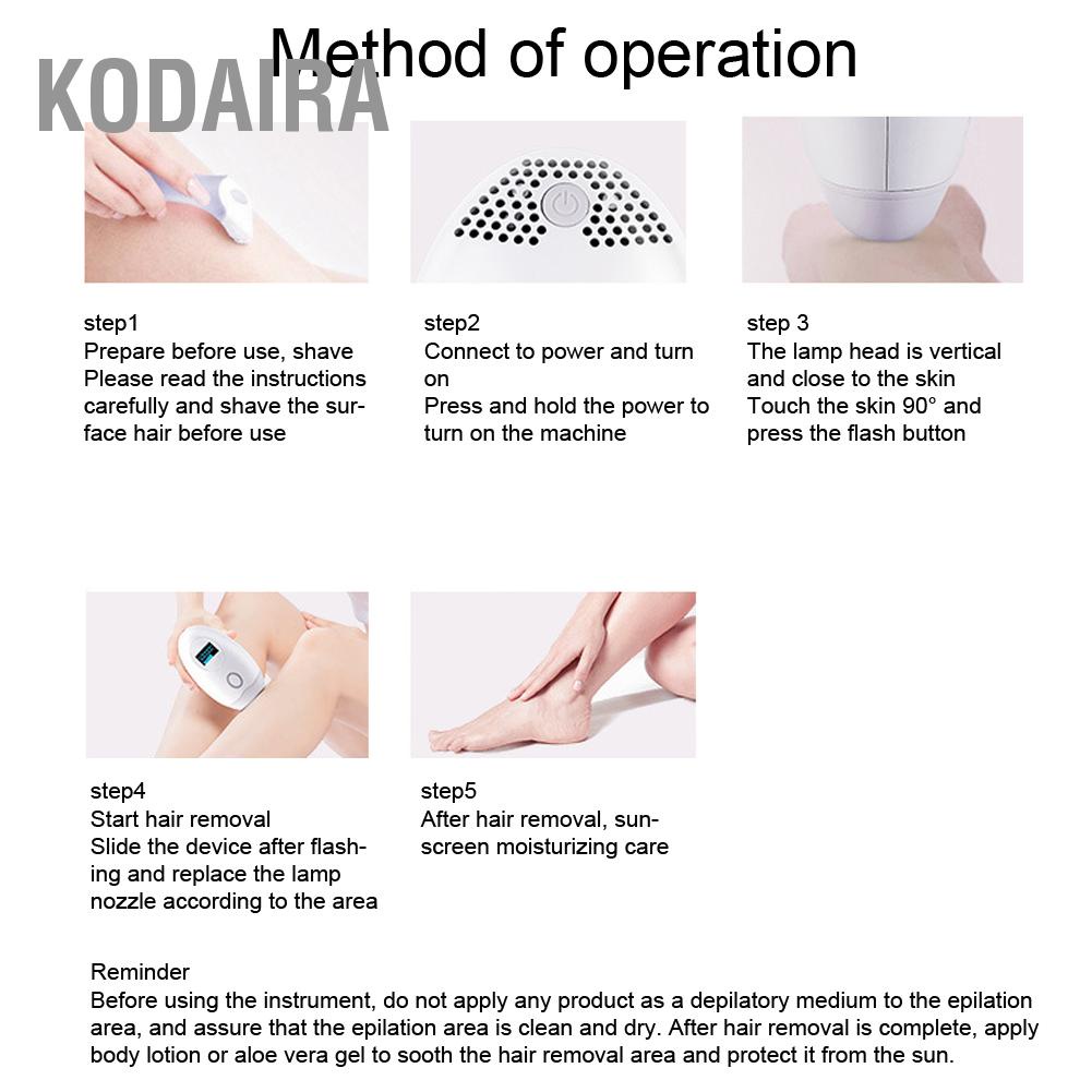 kodaira-เครื่องกำจัดขนด้วยเลเซอร์-ipl-ที่ใช้ในครัวเรือนรักแร้ขาไฟฟ้าเครื่องกำจัดขนแบบปรับได้