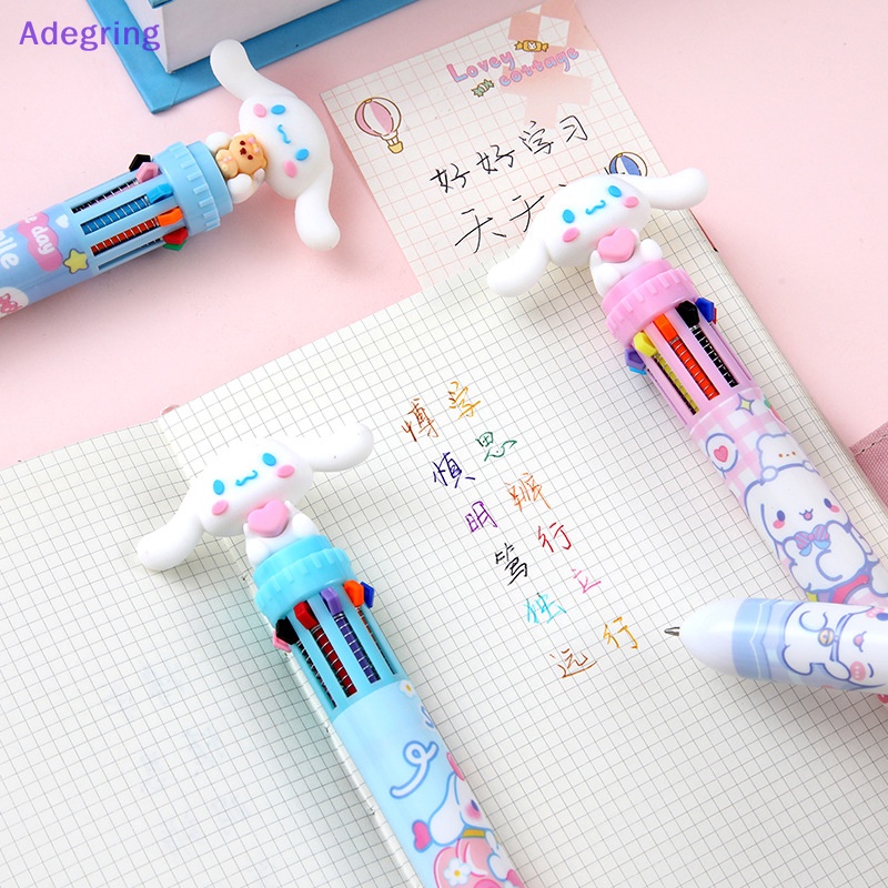 adegring-kawaii-cinnamon-dog-ปากกาลูกลื่นเจล-หลากสี-10-สี-สําหรับโรงเรียน-สํานักงาน