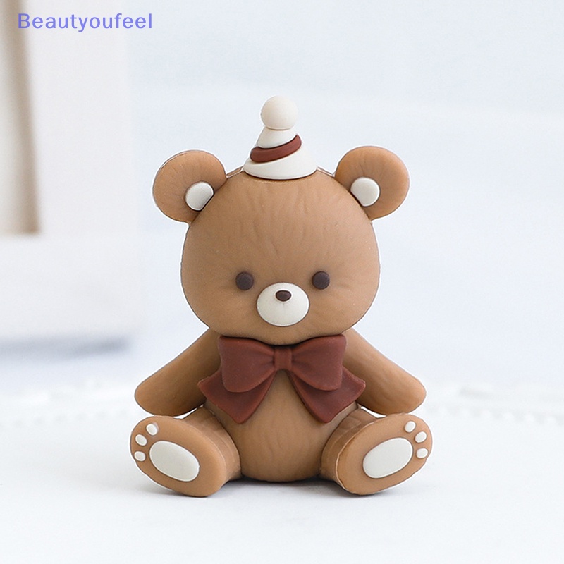 beautyoufeel-ตุ๊กตาหมีสีน้ําตาล-สําหรับตกแต่งเค้กแต่งงาน