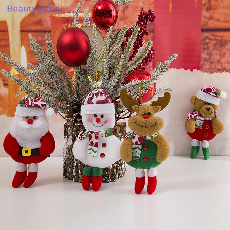 beautyoufeel-จี้ตุ๊กตาซานตาคลอส-สโนว์แมน-กวาง-คริสต์มาส-สําหรับแขวนตกแต่งต้นคริสต์มาส-ปีใหม่